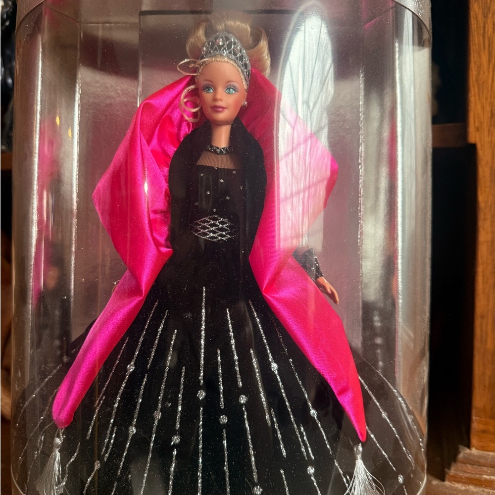 Holiday Barbie Doll in Black and Pink Gown